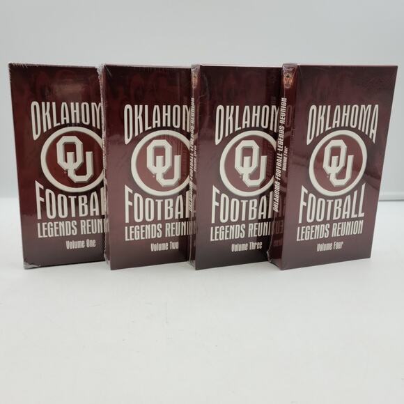 Oklahoma Sooners Football Legends Reunion 4 Tape Set on VHS NEW SEALED - Picture 1 of 5